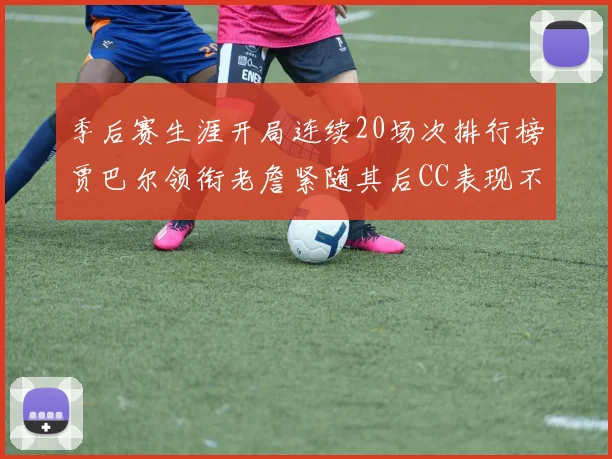 季后赛生涯开局连续20场次排行榜贾巴尔领衔老詹紧随其后CC表现不俗